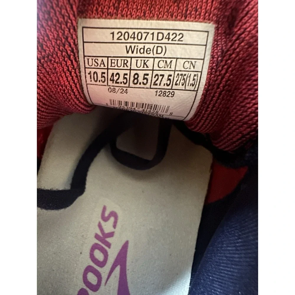 Brooks Ghost 16 Womens Running Shoes Navy Pink Wide 1204071D422 Size 10.5 D